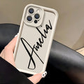 Custom Text Case For iPhone 17 Air 16 15 14 13 12 11 Pro Max SE 2020 2022 XS XR 7 8 Plus Print Your Signature Silicone Soft Case