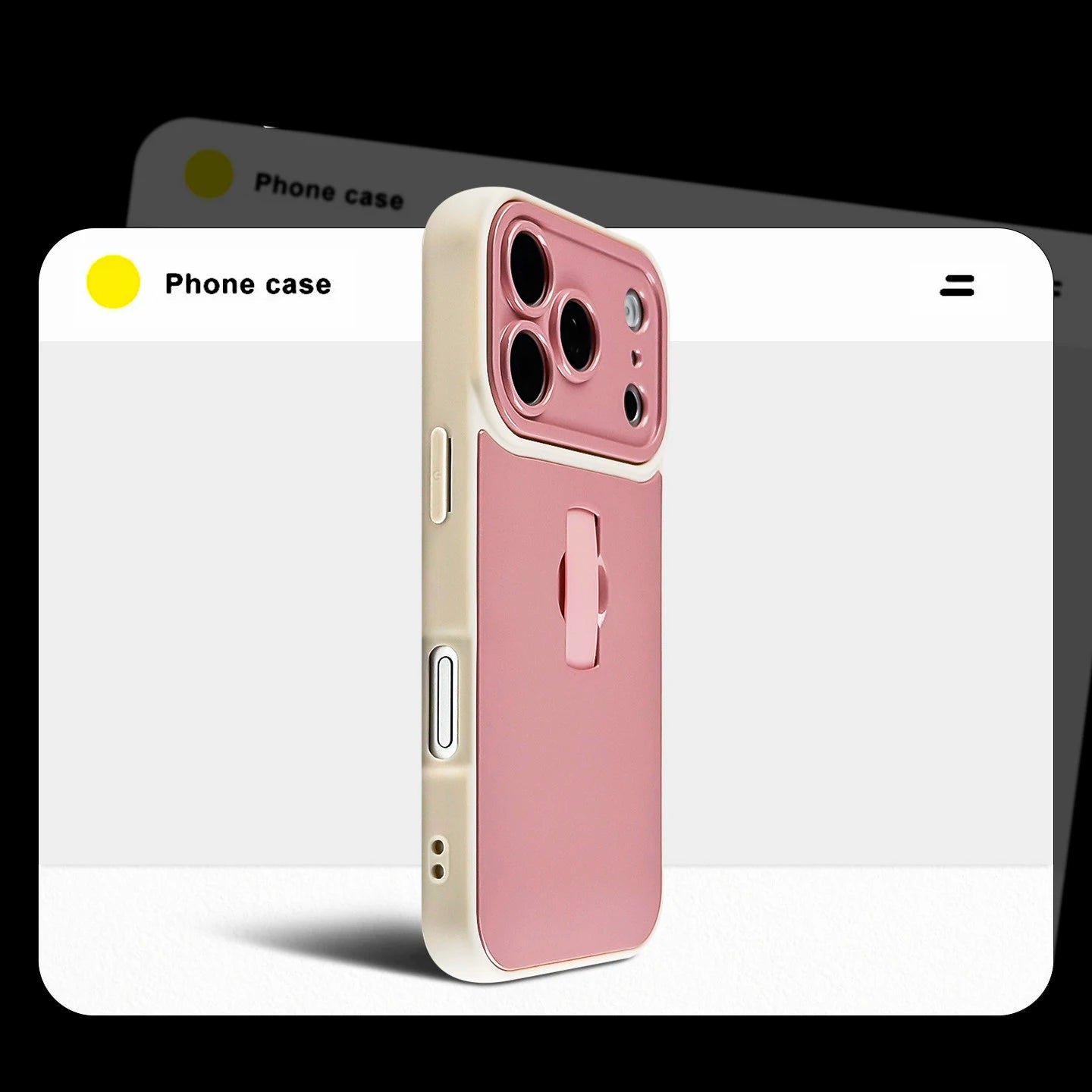 Luxury Grip Holder Hybrid Armor Case for iPhone 17 16 15 14 13 Pro Max Soft Silicone Shockproof Camera Protection INS Cover