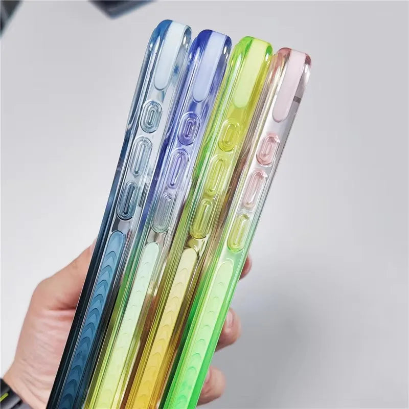 Gradient Color Magnetic Rotating Pivot Bracket Case For iPhone 17Pro 16Pro 17Pro max AI Camera Button For Magsafe Hard Cover
