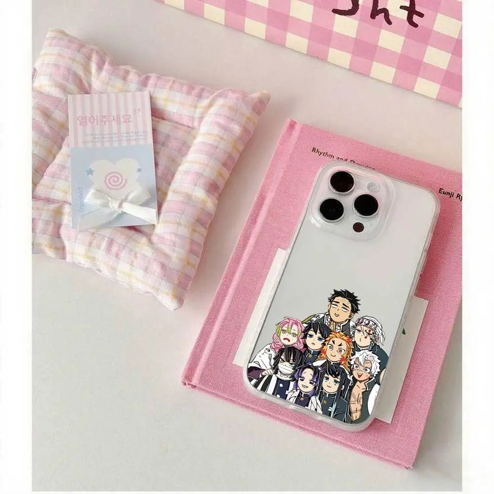 D-Demon Slayers Phone Case For IPhone 17 16 15 14 Plus 13 12 11 Pro Max Phone Back Cover Transparent Shockproof Cover