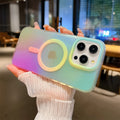 Ink Clashing Colours Chameleon for Magsafe Lanyard Case for iPhone 16 Pro 15 14 16 Pro Max 13 Magnetic Shockproof Soft Cover