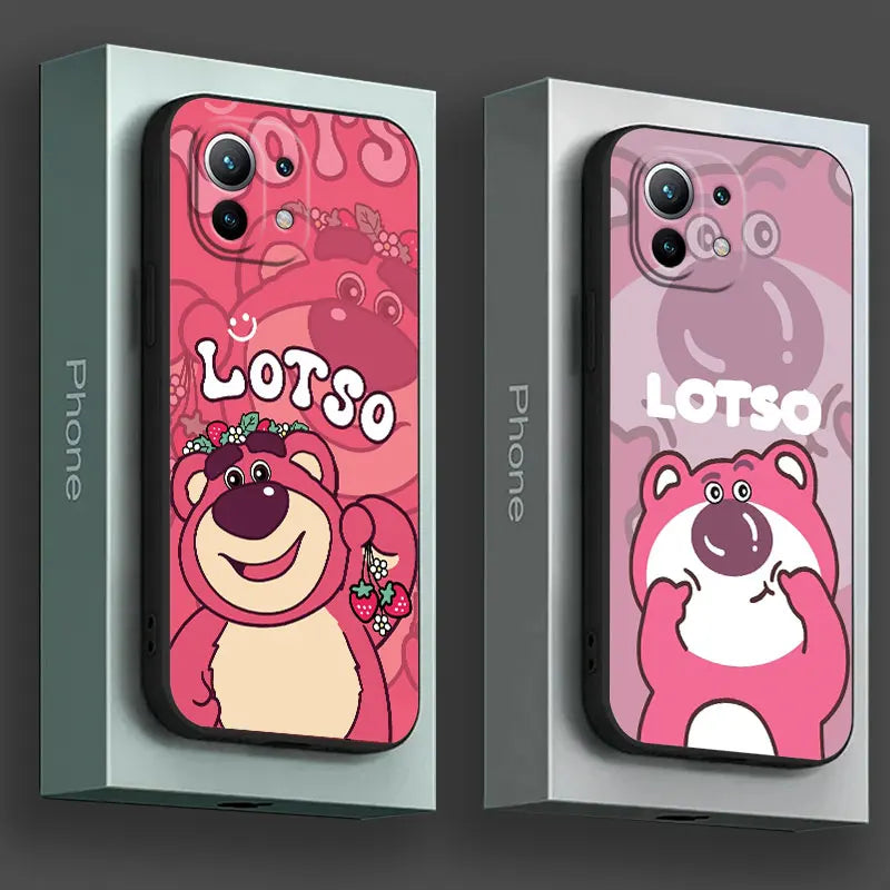 Lotso Strawberry Bear Phone Case For Poco X8Pro Max X6 X7 X8 M6 M7 M8 F6 F7 Pro F8 For Xiaomi 11T 13T 14T 15T Pro 15 Ultra Cover