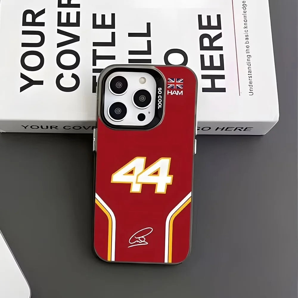 44 L-Lewis Pattern Phone Case For iPhone 17 16 15 14 13 12 11 Pro Xs Max Mini 8 7 Plus XR Air 17e 16e X Acrylic Anti-Drop Cover