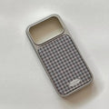 Fashionable Checkered Pattern Electroplated Drip Glue Phone Case For iPhone 17 Air 16 Pro Max 15 14 Plus 13 12 Pro 11 Back Cover