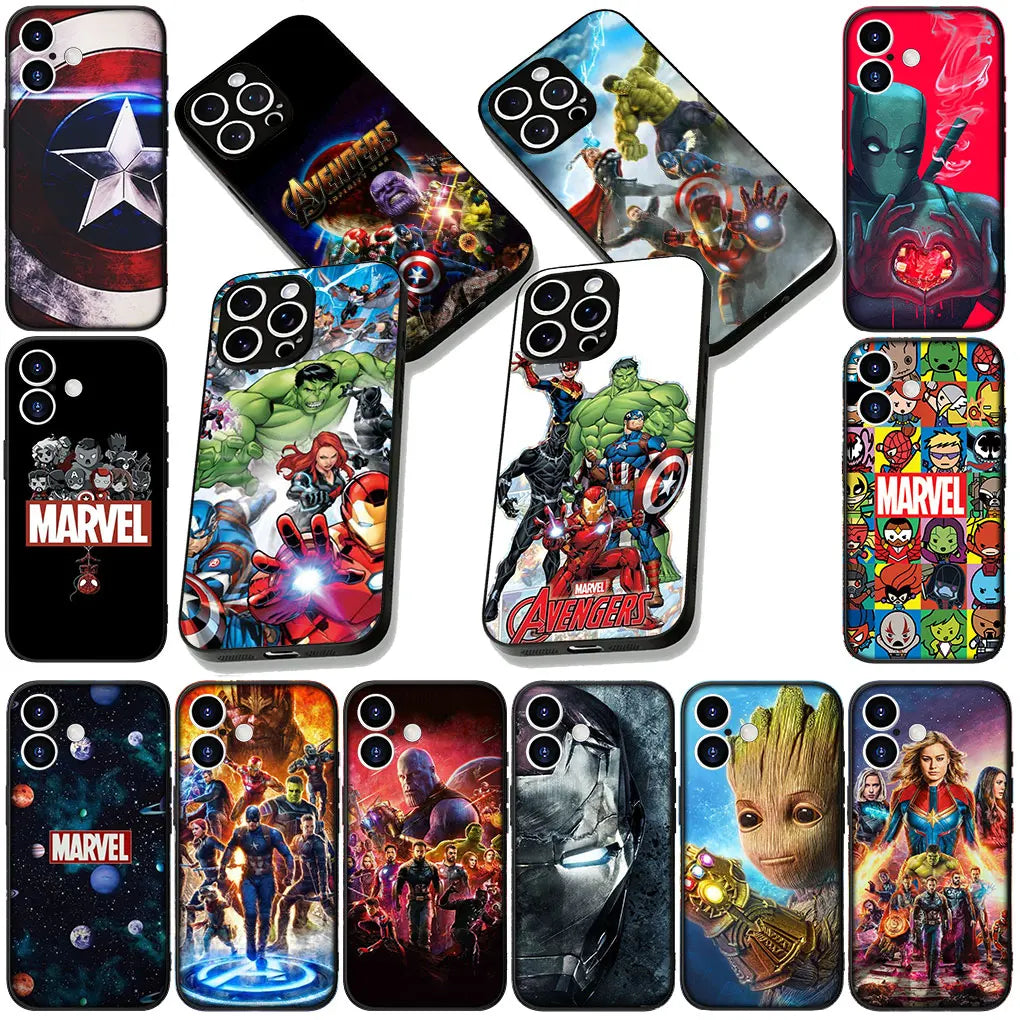 Soft Phone Cover for Xiaomi Redmi 15 9A 9C NFC 7A 9T Note 9 8 7 8T 15c A5 Case Avengers Marvels Superheroes IronMan Casing