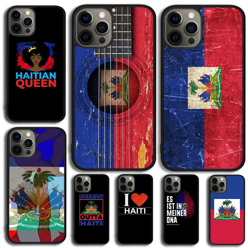 Haiti Haitian Flag Phone Case Cover For iPhone 17 Air 15 Pro MAX 16 Plus 14 11 12 13