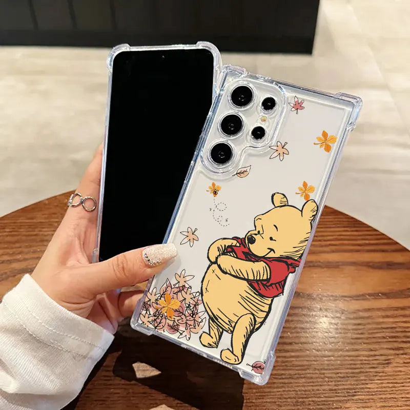 Winnie Pooh Eeyore Tigger Piglet Clear Phone Case For Samsung Galaxy S26 S25 S24 Ultra S23 S22 Plus S21 S20 FE 5G Silicone Cover