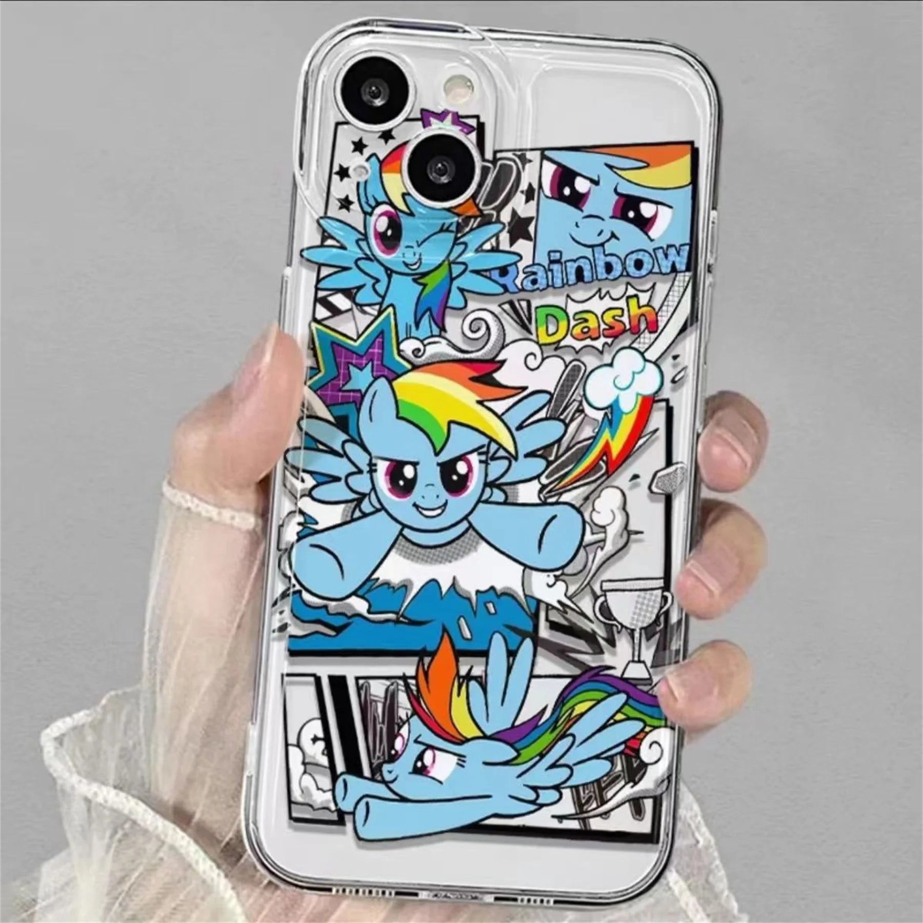 My Little Pony Rainbow Phone Case For iPhone 17 16e 16 15 14 13 12 11 Mini Air Pro Max X XR XSMax 7 8 Plus Transparent Cover
