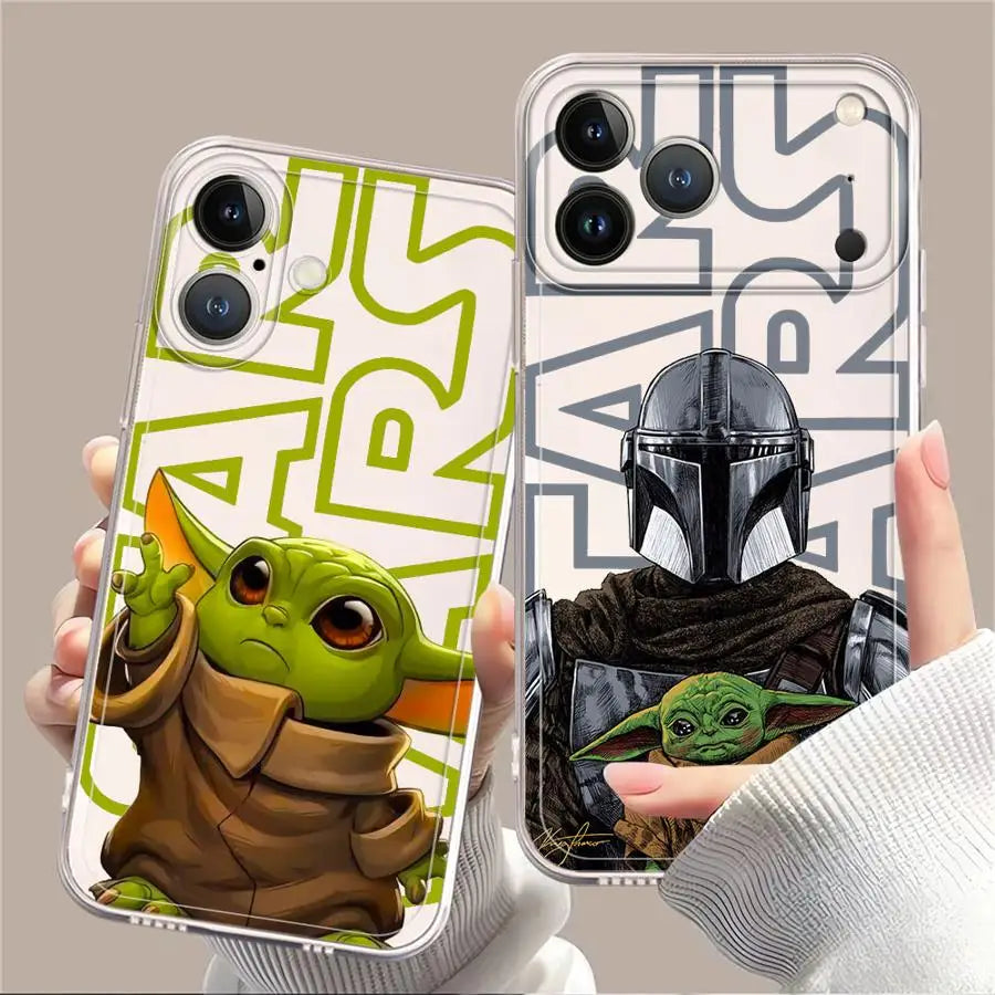 Case for iPhone 17 Pro Max 15 14 Plus 11 16 13 Pro XR 12 Mini XS Max 7 8 Air Soft Phone Cover Star Mandalorians Cover W-Wars