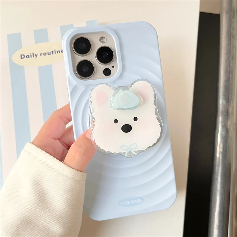 Cute Rotate Puppy Vegetable Teeth Magnetic Holder Grip Tok Griptok Phone Stand Holder Support For iPhone For Pad Magsafe Smart