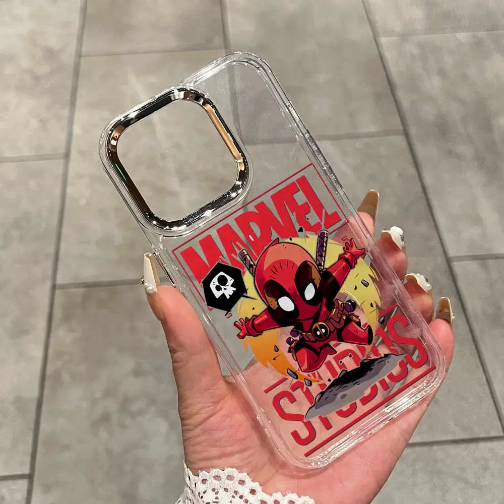 M-Marvel-l Spider Iron Man Phone Case for iPhone 13 Mini 7 8 Plus XR 12 16 14 Pro SE 11 Pro 15ProMax Luxury Matte Cover HYBXAXC