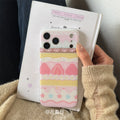 Korean Ins Sweet Girl Heart Strawberry Cream Cake Cute Phone Case For iPhone 17 16 15 14 13 12 11 Pro XR Max 7 8 Plus Y2K Cover
