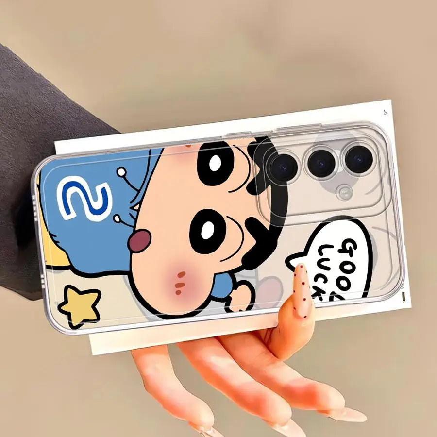 C-Crayon S-ShinChan Phone Cover Case for Samsung Galaxy A57 A52 A14 A16 A25 A51 A36 A37 A52 A17 A26 A24 A34 A35 A56 A55 A54 A15