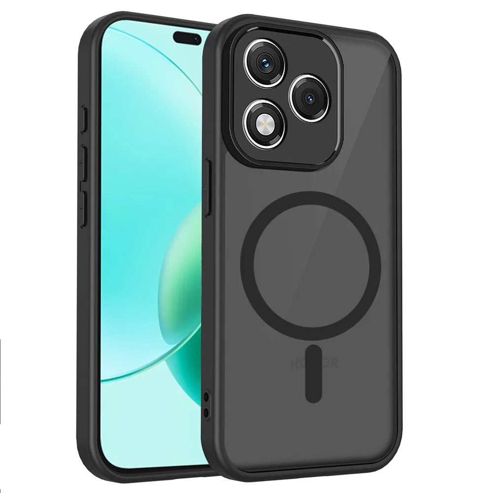 Magnetic Phone Case For Honor 600 Lite 400 Pro Smart X8D X8C X6C X7C X7D X9C X9D Magic 7 8 Lite Matte Acrylic Shockproof Cover