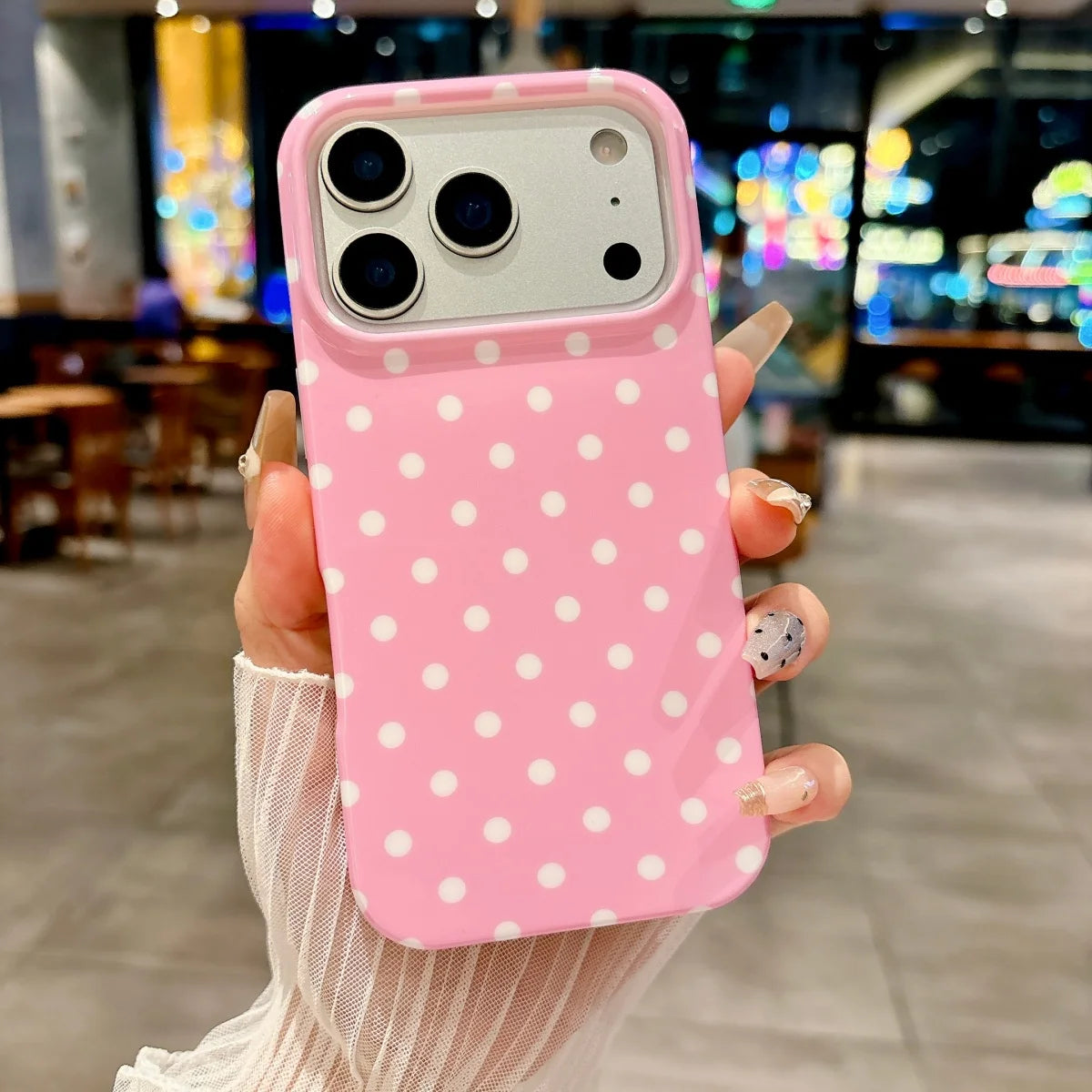 Korea Colorful Polka Dot Pattern Phone Case For iPhone 17 Air 16 15 14 13 Pro Max Circular Wave Point Shockproof Bumper Cover