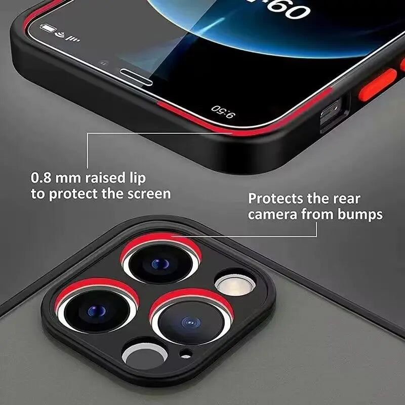 Armor Magnetic Magsafe Wireless Charge Phone Case For Iphone 15 14 12 13 11 Pro Max 16 XR XS Max 6 6S 7 8 Plus Casing Hard Cover