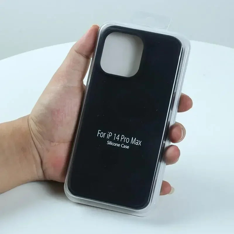 Official Case for Apple IPhone 17 Pro Max 16 Pro Max 15 14 Plus 13 12 Original Liquid Silicone Soft Shockproof Protect Cover