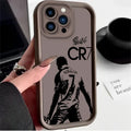 CR7 Case for iPhone 16 E 15 Pro Max 14 Plus 13 12 Mini 11 Pro Max XS X 8 7 SE Soft Liquid Silicone Shockproof Back Cover Funda