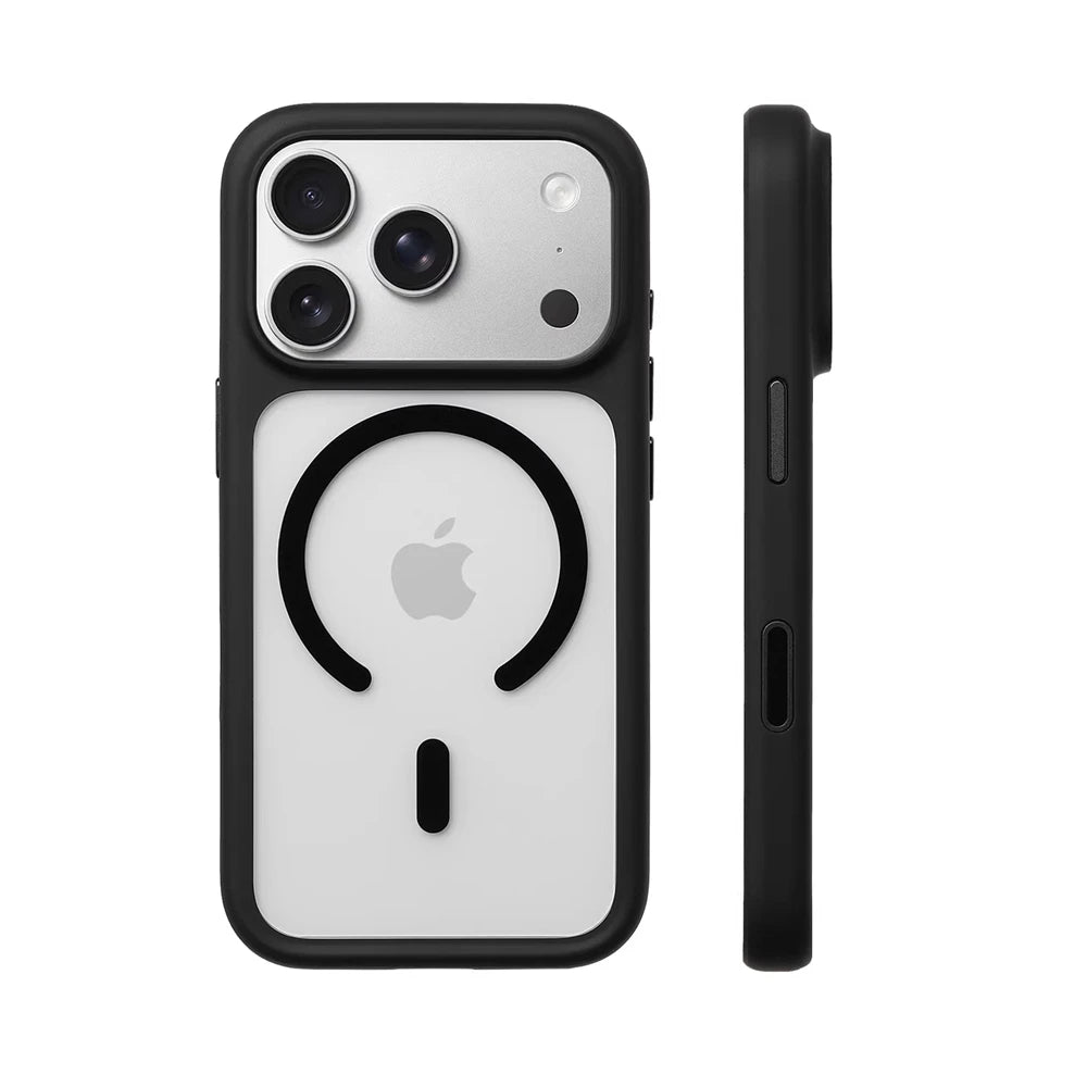 Luxury Transparent Magnetic Bumper Case For iPhone 17 16 Pro Max For Magsafe Wireless Charging Shockproof Clear Hard Back Cover