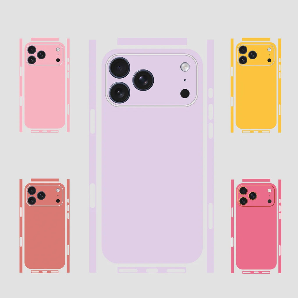 For Apple iPhone 17 16 15 14 iPhone13 Pro Max Full body Wrap Decal Skin Plain color Rear Protective Sticker Film