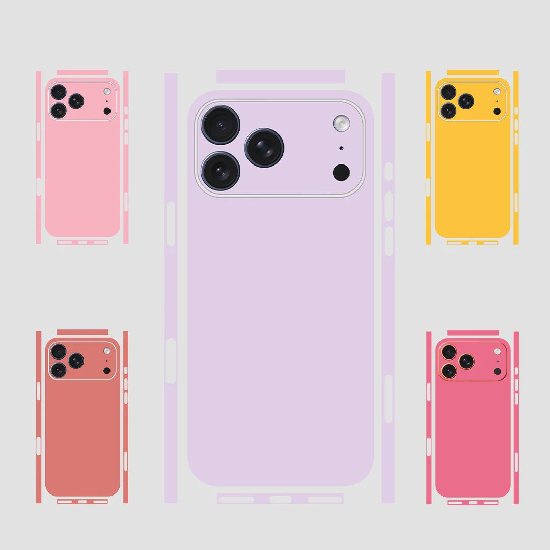 For Apple iPhone 17 16 15 14 iPhone13 Pro Max Full body Wrap Decal Skin Plain color Rear Protective Sticker Film