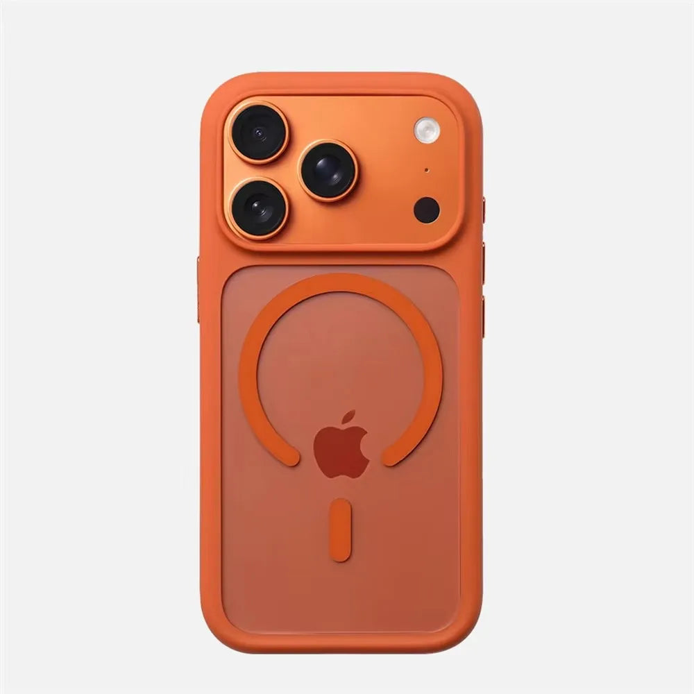 Luxury Transparent Magnetic Bumper Case For iPhone 17 Pro Max For Magsafe Wireless Charging Shockproof Clear Hard Back Cover