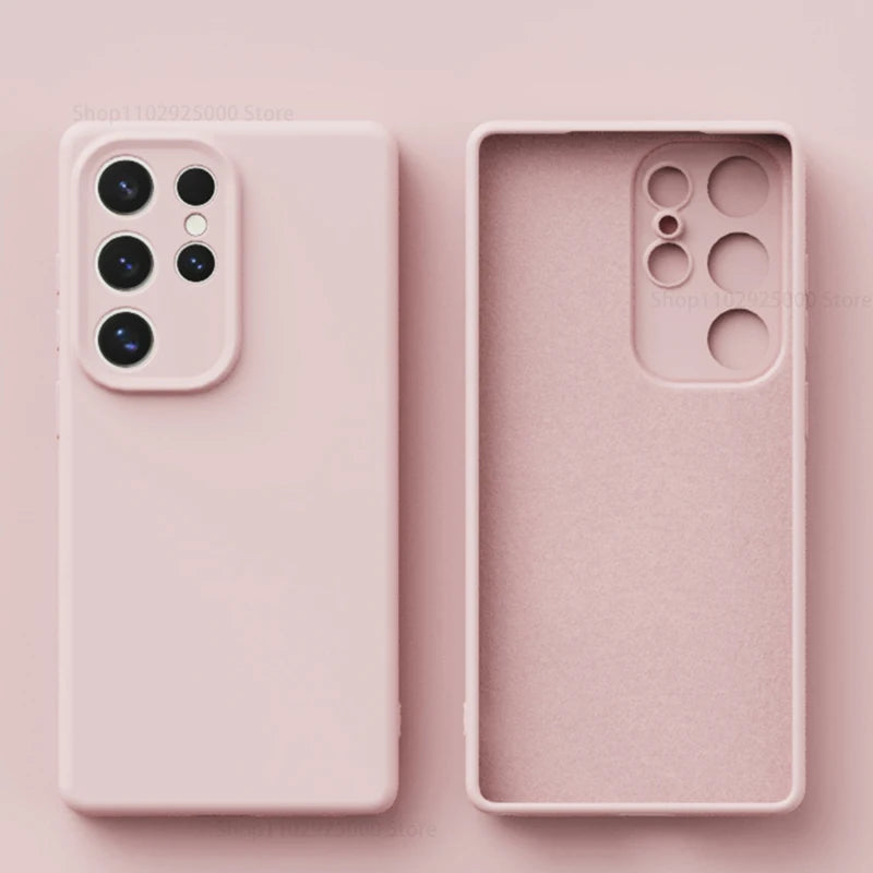 Luxury Liquid Silicone Shockproof Phone Case For Samsung Galaxy S26 S25 S24 S23 S 26 Ultra Plus Cases Protective Back Soft Cover