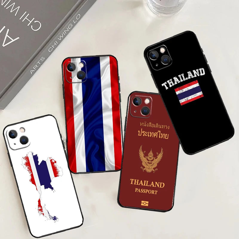Thailand Flag Map Phone Case For iPhone 17 Pro Max16 15 14 13 11 12 Pro Max Plus 12 13 Mini 16e 17 Air Cover