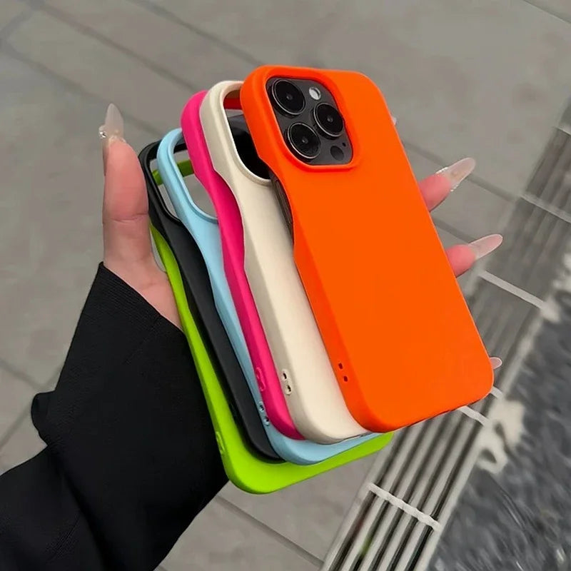 Fashion Soft Candy Liquid Silicone Phone Case For iPhone 17 16 11 12 13 14 15 Pro Max Plus Shockproof Bumper Back Cases Cover