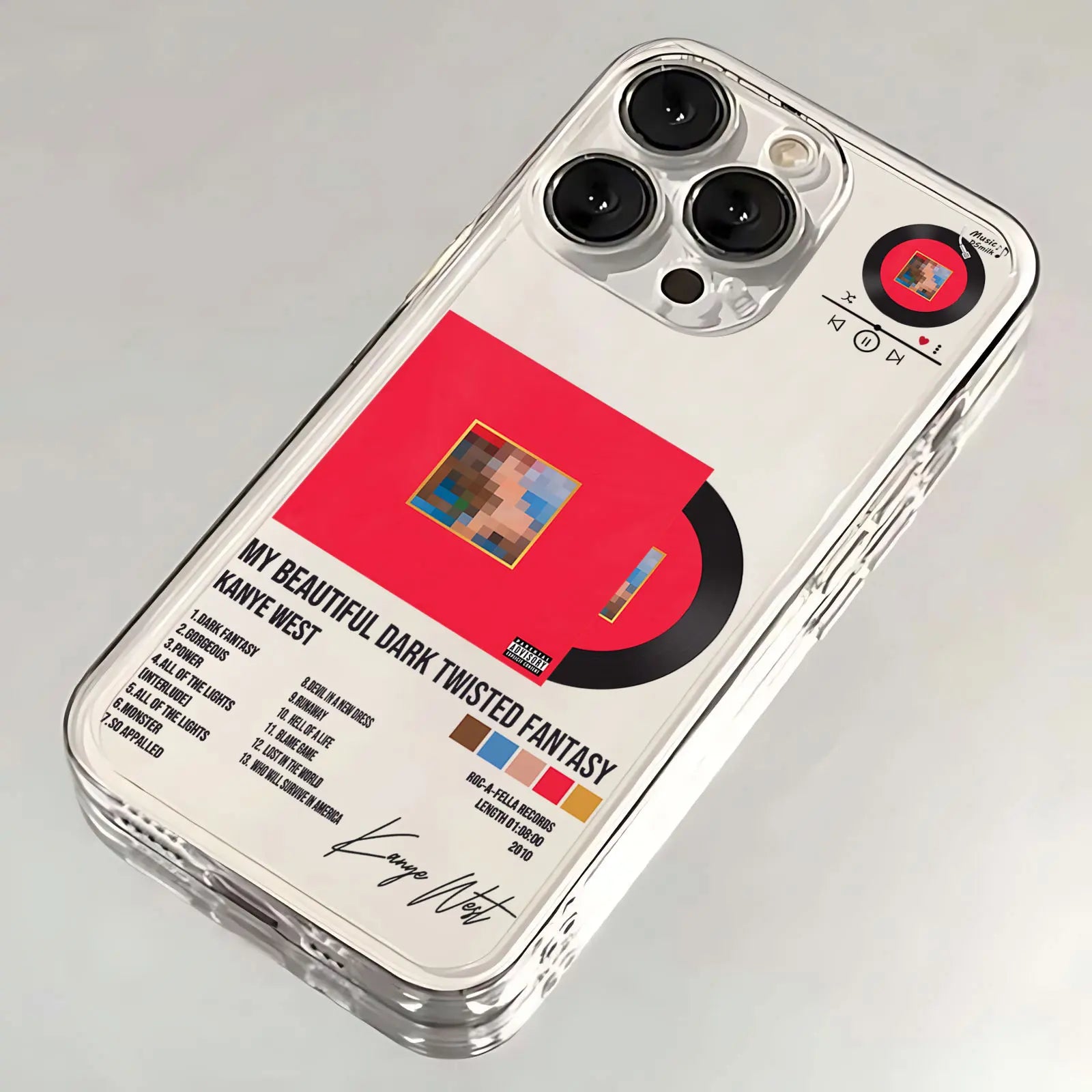 Rapper Kanye West Hot Album Phone Case For iPhone 16 15 14 13 12 11 Mini Pro Max X XR XS Max 7 8 Plus SE20 Transparent Cover