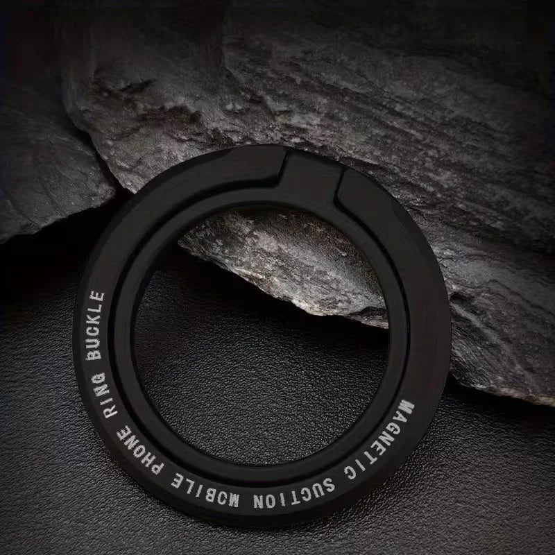 Magnetic Cell Phone Ring Holder Mobile Phone Bracket Removable Cell Phone Grip Kickstand for iPhone MagSafe Samsung Xiaomi