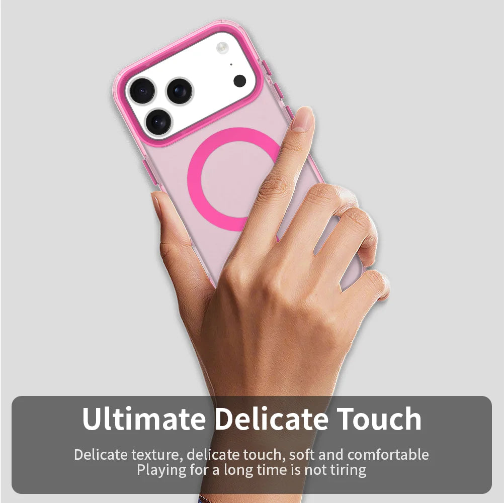 Matte Clear For Magsafe Wireless Charge Case for iPhone 17 Air 16 15 14 Plus 13 12 Pro Max Military Shockproof Candy Color Cover