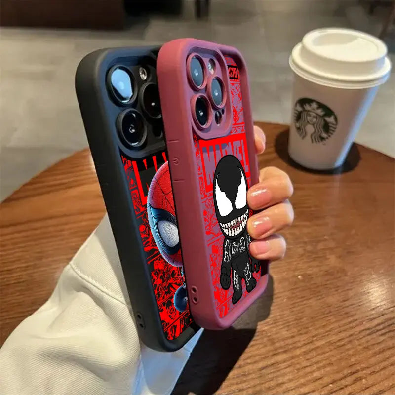 Cute Ironman Deadpool Spiderman Marvel Case For Samsung Galaxy S26 S25 Ultra S24 S23 Plus S22 S21 S20 FE Protection Phone Cover