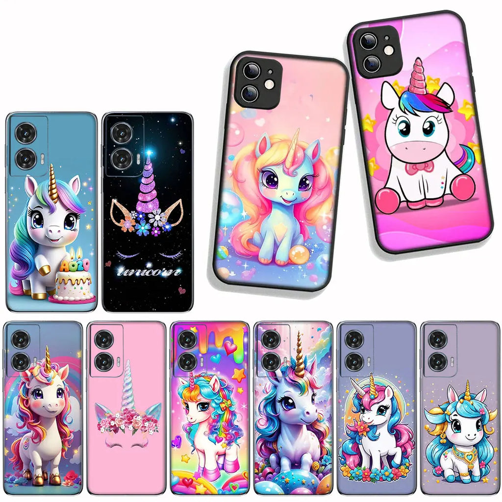 Cover for Samsung Galaxy S25 S23 S22 S24 FE Ultra S10 Plus A05 A06 A15 A16 A26 A35 S10E Case Wallpaper Unicorn Lovely Poster