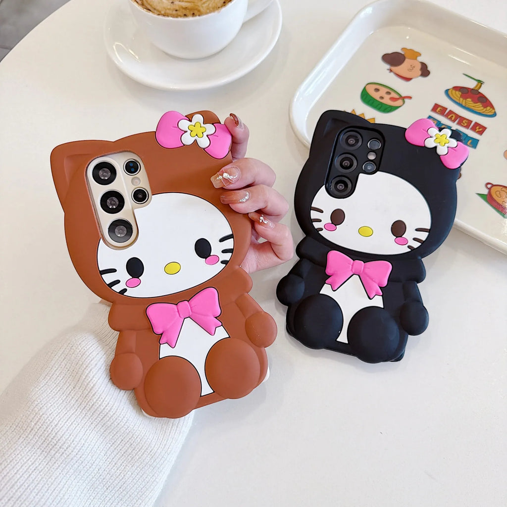 Kawaii Sanrio Hello Kitty Girlish Case For Samsung Galaxy S26 Ultra S25 S24 S23 S22 Plus FE A57 A37 A56 A36 A55 Shockproof Cover