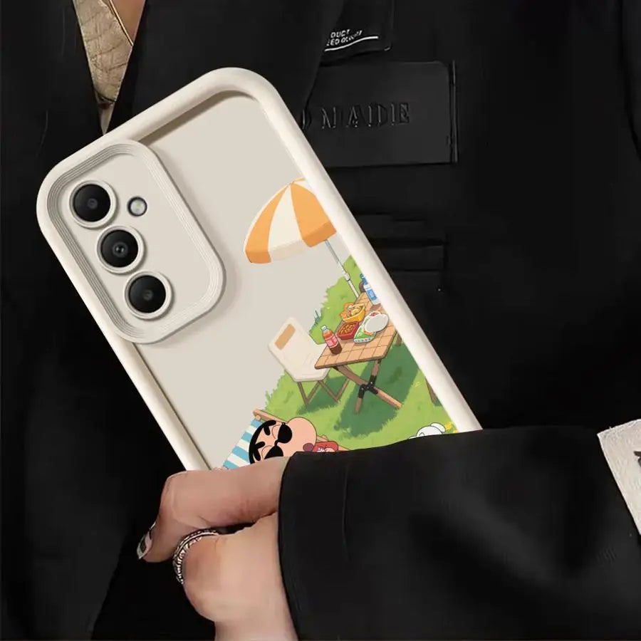Case for Samsung Galaxy A16 A51 A73 A35 A36 A71 A72 A34 A12 A13 A53 A54 A56 A26 A32 A15 A23 Phone Cover Cool Cra-yons Shin-chans