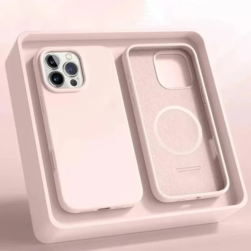 Original Liquid Magnetic Phone Case For iPhone 17 16 Pro Max For Magsafe Soft Silicone Cases For iPhone 15 14 13 Pro Max Cover