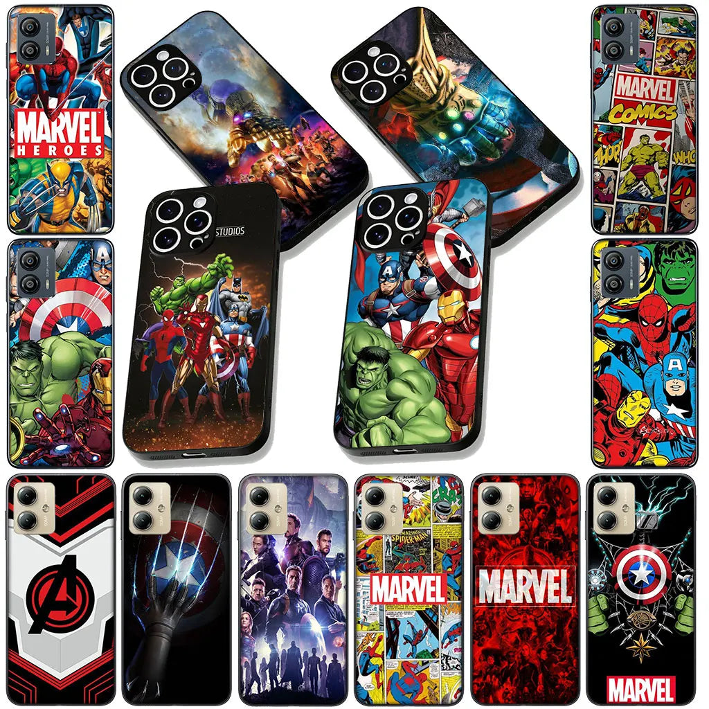 Cover for Motorola Moto G86 G14 G35 G34 G45 G55 G64 G75 G85 G24 G15 G54 G57 Power Case Superheroes Marvels Iron Man Avengers