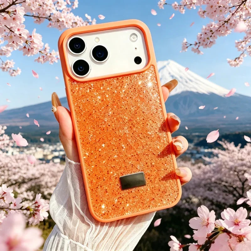 Luxurious Dopamine Shiny Glitter Diamond Case For IPhone Air 17/16E 15 14 Plus 13 12 Pro Max Glitter Rhinestone Shockproof Cover