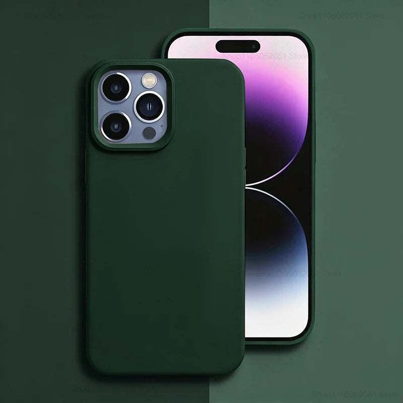 Liquid Silicone Phone Case for iPhone 17 16 15 Pro Max 17Pro 16Pro Official Soft Protective Cases for iPhone17 15 Pro Max Cover