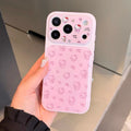 Cute Pink Sanrio Full Screen KT Camera Protection Phone Case For iphone 17 16 15 14 Pro Max Acrylic Shockproof Hard Back Cover