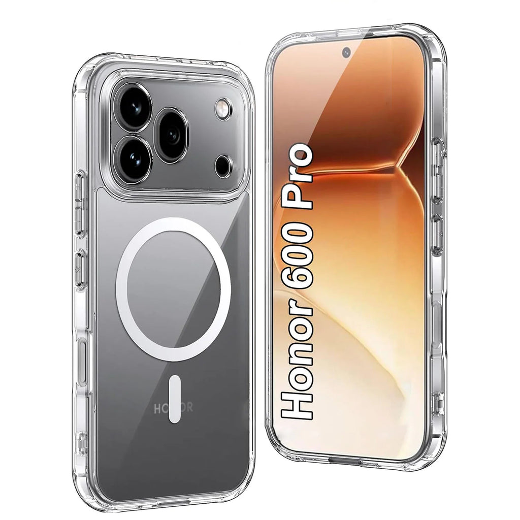 Shockproof Wireless Charging Magnetic Case For Honor 600 Pro Honor600 Honor600Pro 5G Clear Back Cover Phone Case