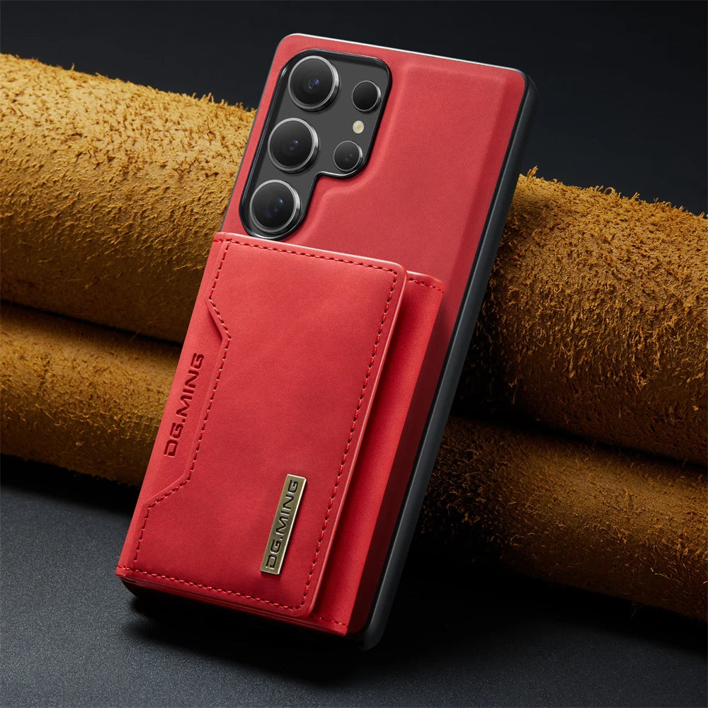 2 in 1 Detachable Magnetic Card Pocket Wallet Leather Case for Samsung Galaxy S26 S25 Ultra S23 S24 S22 Plus Note 20 Cover Shell