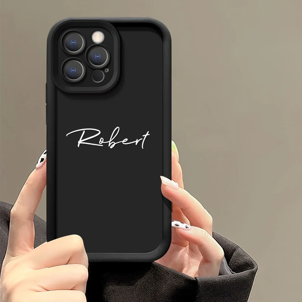 Custom Text Case For iPhone 6 6s 7 8 Plus SE 2020 2022 17 Air 16 15 14 11 Pro Max 12 13 Mini X XS XR  DIY Design Your Signature