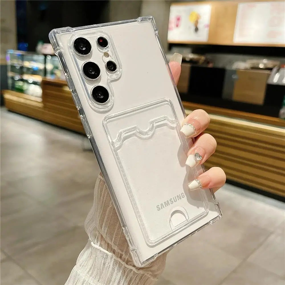 Shockproof Soft TPU Wallet Case For Samsung Galaxy For SamsungS26 S25 S24 S23 S22 S21 Ultra Plus S20 FE Note Card Holder Pocket