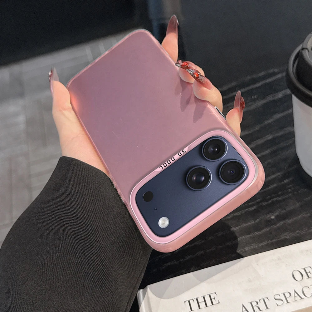 Cartoon Cute M-Miffy E Phone Case For iPhone 11 12 13 14 15 16 17 E Pro Max Plus Mini Electroplated Silver IMD Laser Pink Cover