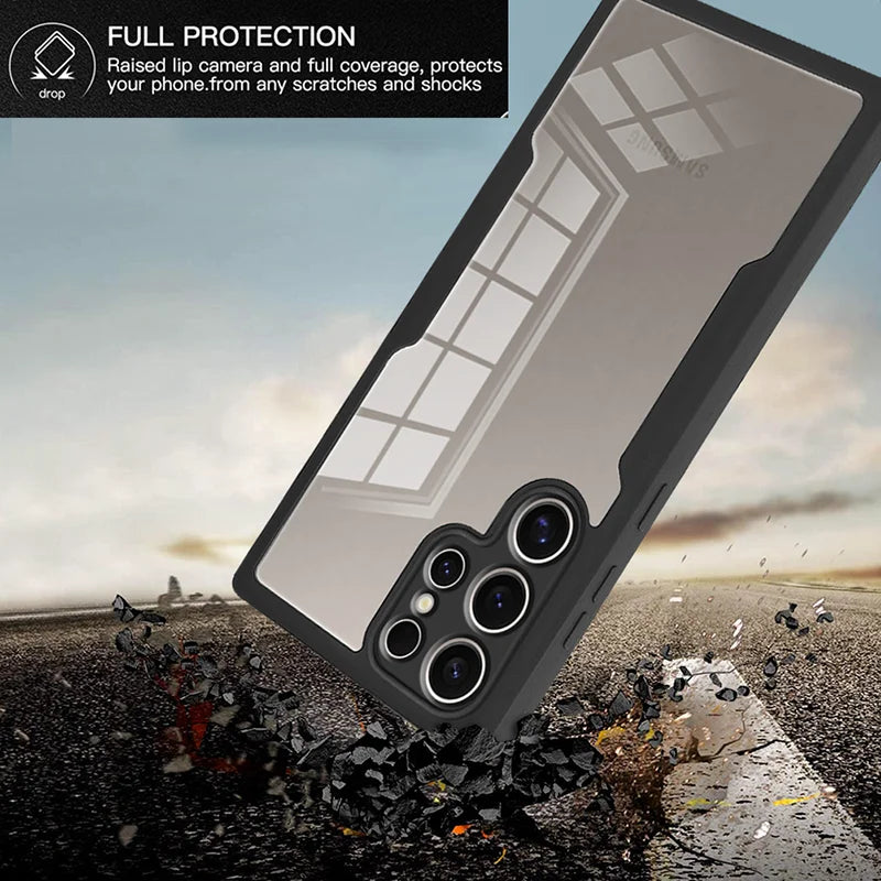 360 Full Body Protection Case For Samsung Galaxy S21 FE S22 S23 Plus S24 Ultra M02 M32 M33 M52 M53 Double Sided Shockproof Cover