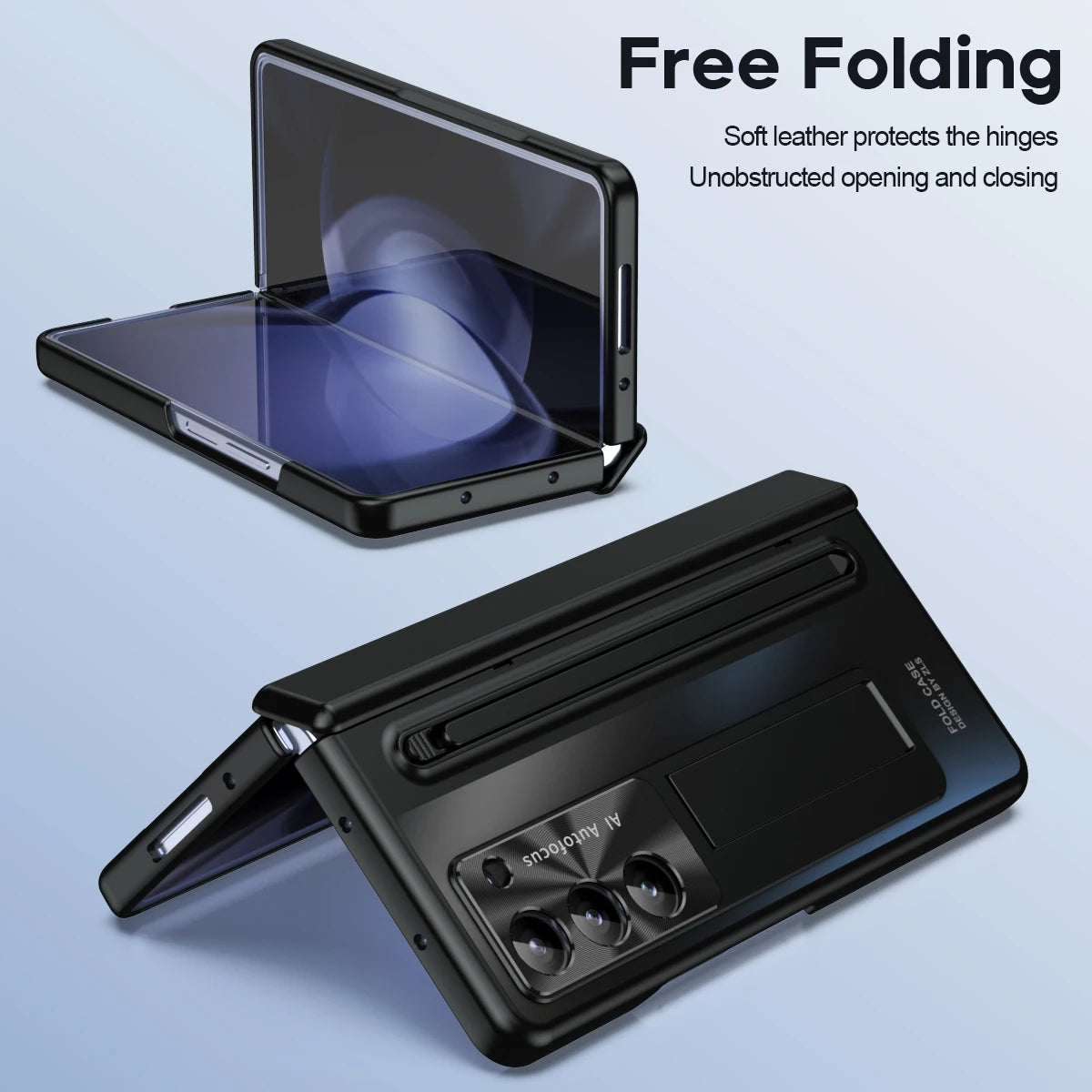 For Samsung Galaxy Z Fold 4 5 6 7 Case With S Pen Stand & Hinge Cover Screen Protector All-inclusive Anti-drop For Z Fold 7 6 5