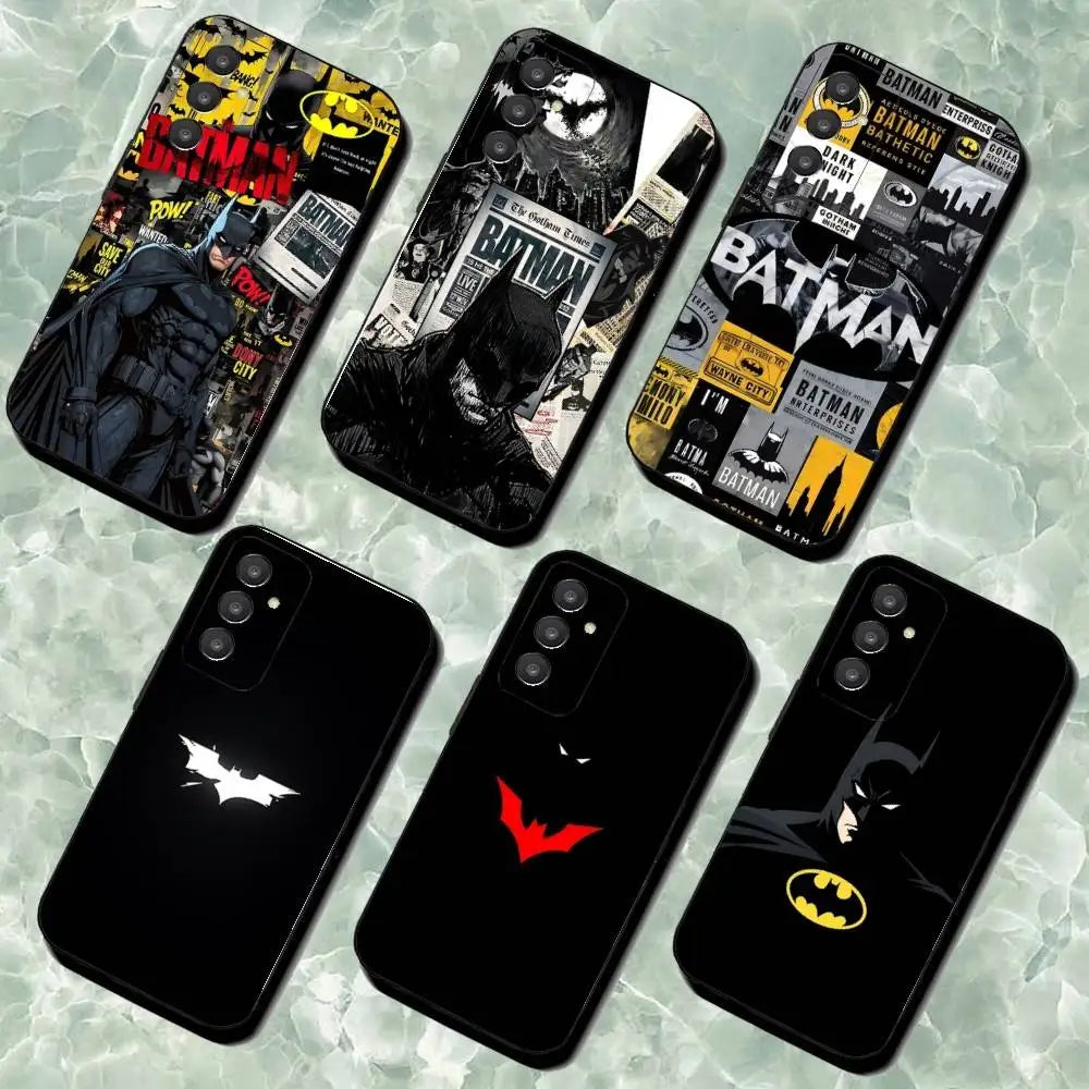 Movie-B-Batman-S Classic Black Silicone Phone Case For Samsung S24, S25, 22, 30, Note20, Lite, Ultra, 5G, Plus, FE