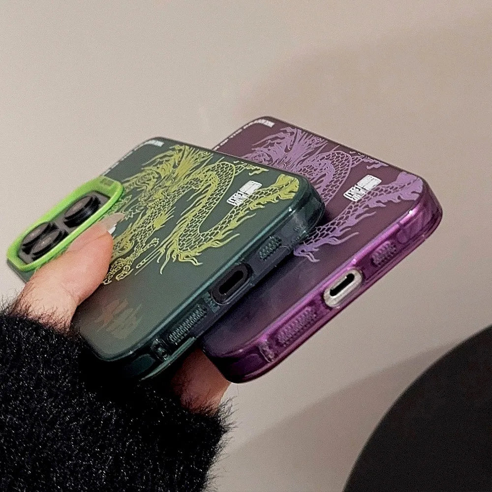 Luxury Dragon Embossed Phone Case for Oppo Realme 15 14 13 12 11 10 9i 8 8i C75 C65 C63 C55 C53 C35 C33 C20 C21Y Pro Plus 4G 5G